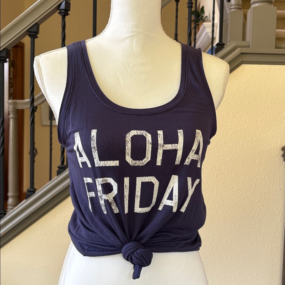 Grayson Threads Blue Aloha Friday Tank Top Size XS